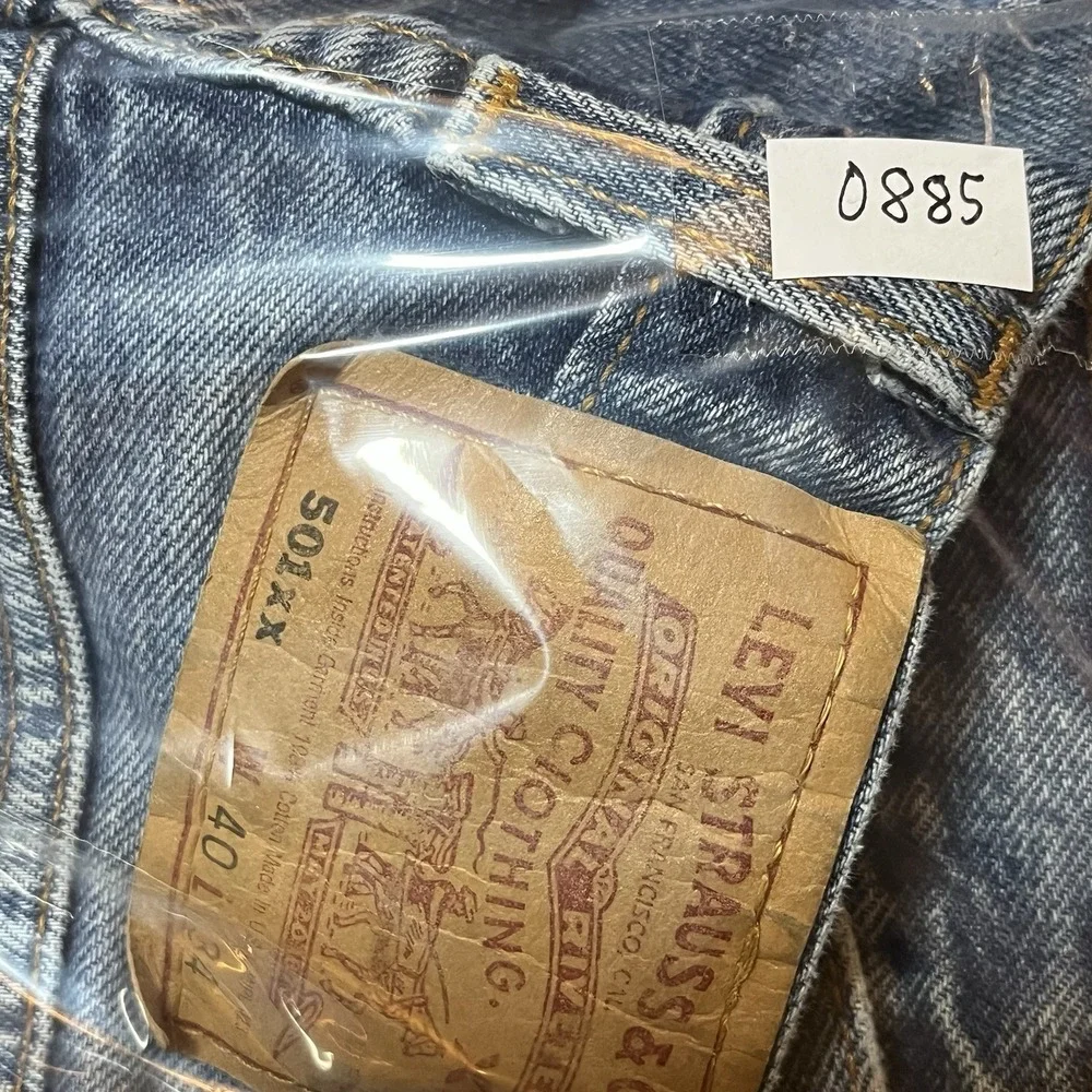 Vintage Levis 501xx Jeans 40x34 39x31 Made In the USA Button Fly Denim 90's FLAW